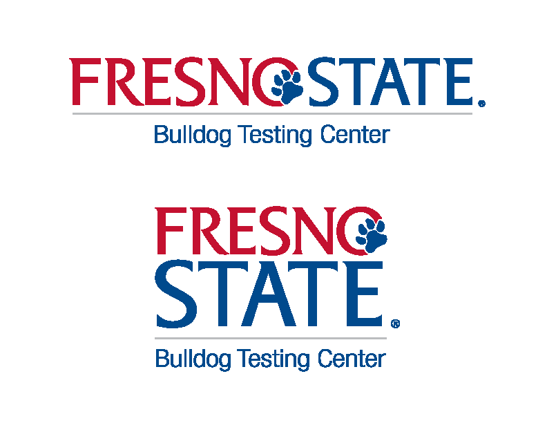 Fresno State Bulldog Testing Center logo with Q and A Frequently Asked Questions header