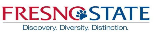 Fresno State Service-Learning Plan Agreement form showing blank fields for student, service site, and course data