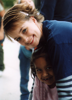 student with young child