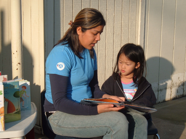 Reading to a child