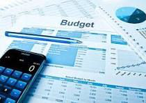 Decorative budget image showing the word Budget and related finance imagery.