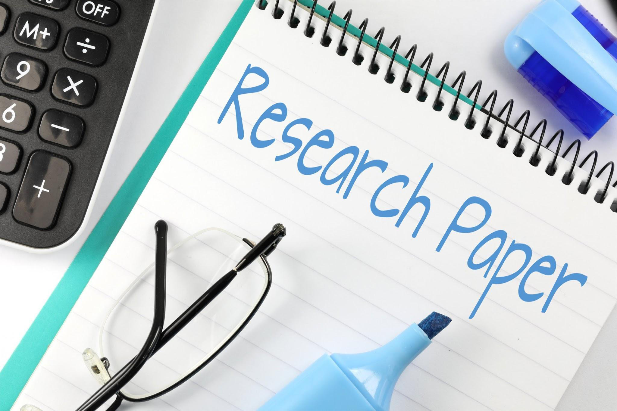 Notebook and research materials.