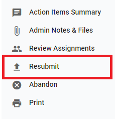 Resubmit button
