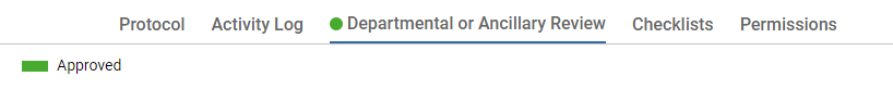 Approved status indicator