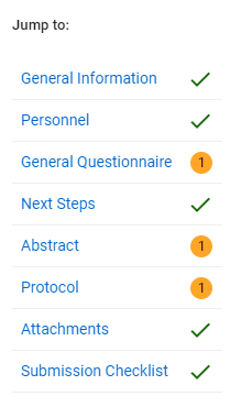 Action items listed in protocol sections