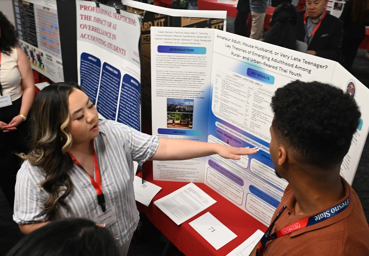 presenting research together at Fresno State