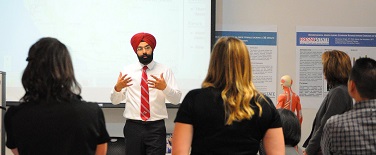 Bhupinder Singh presenting