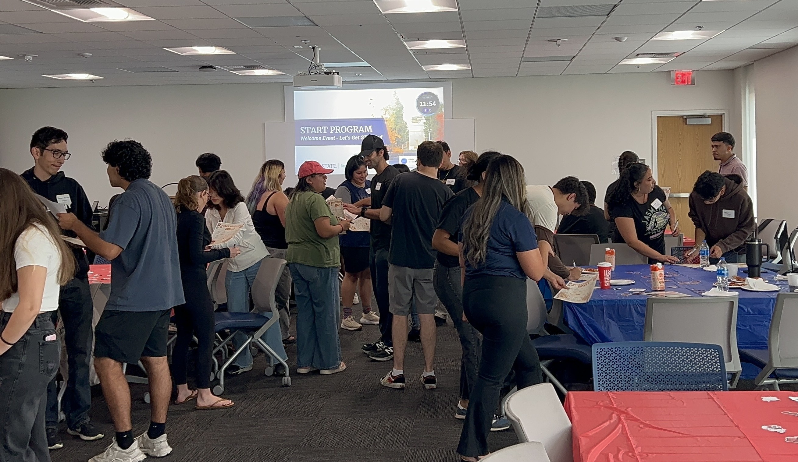 photo of start program event with students
