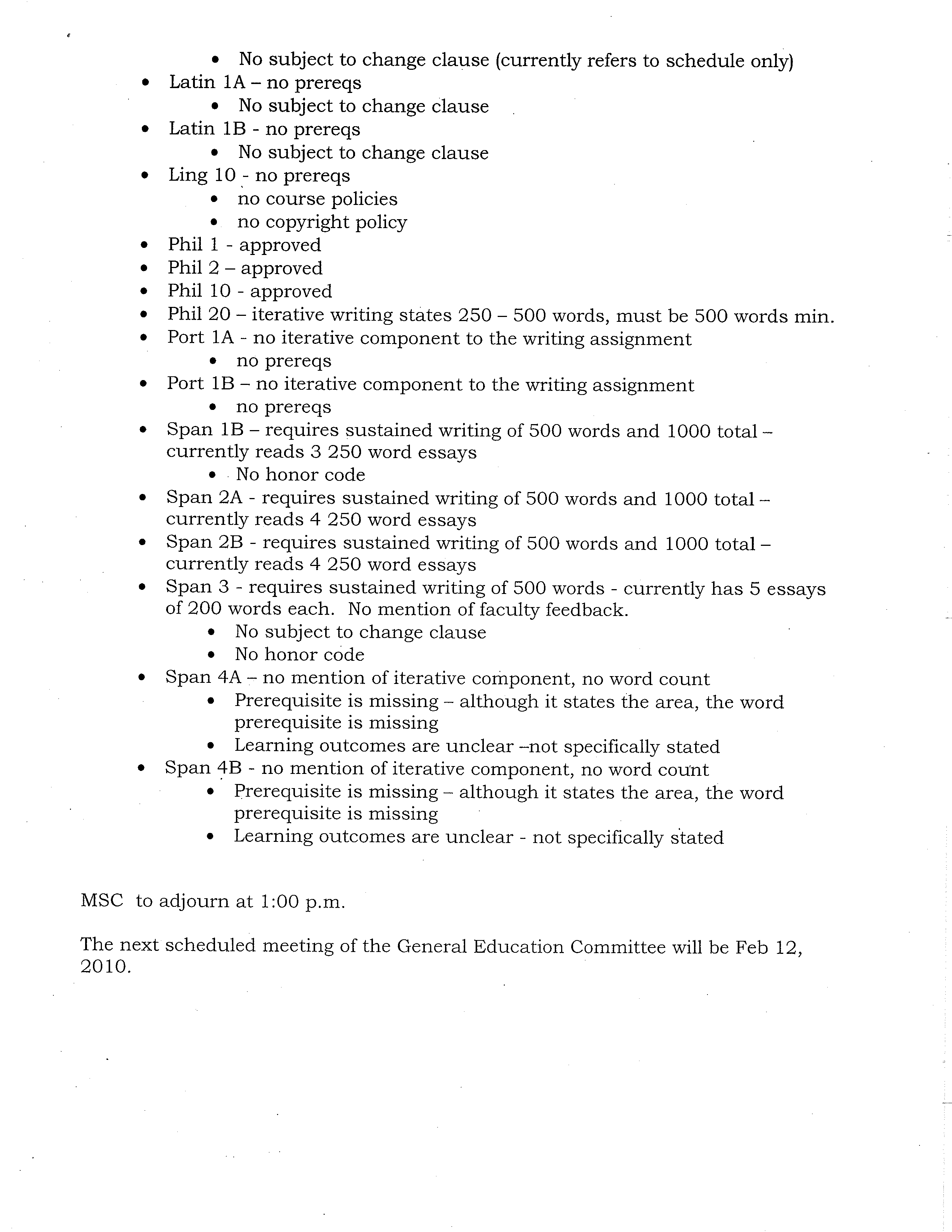Page 2 of the meeting minutes